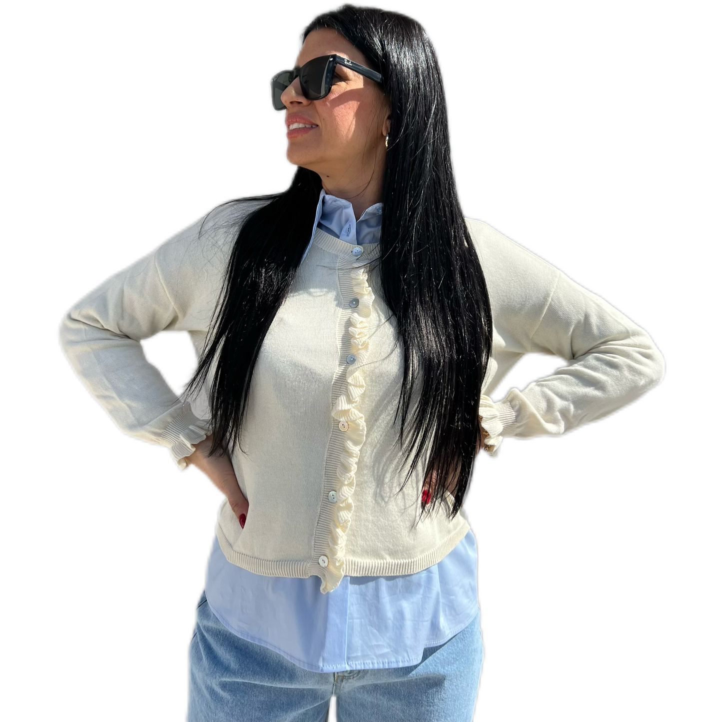 Cardigan rouches - Eiki