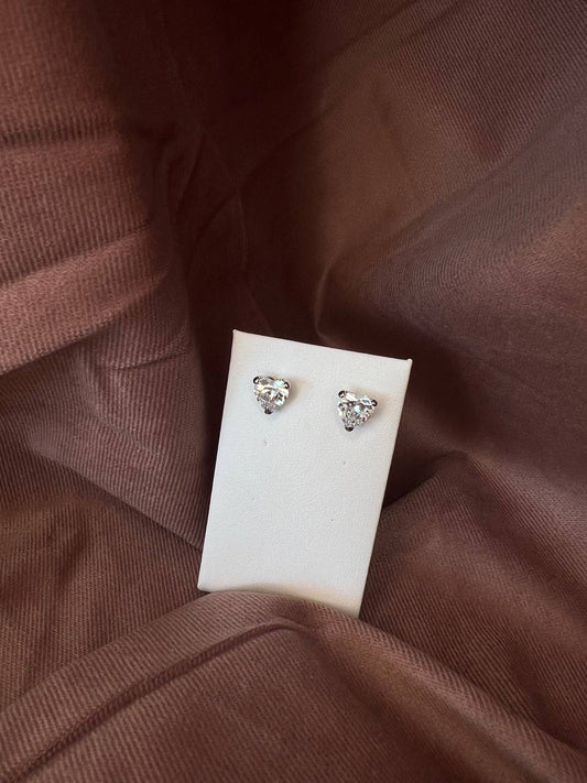 Orecchini strass cuore