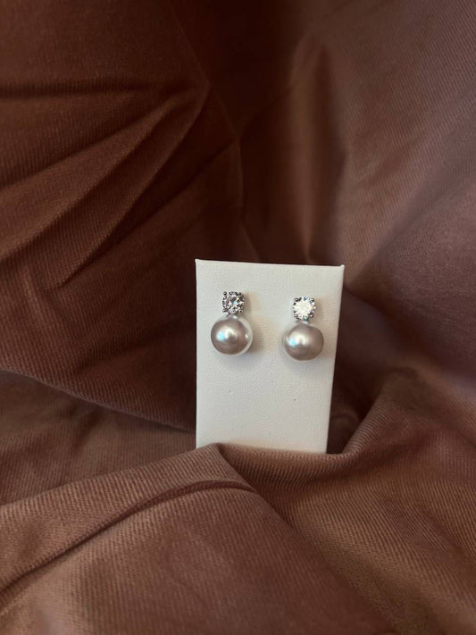 Orecchini perle e brillantino