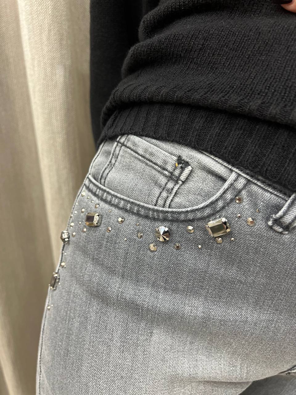 Jeans skinny con applicazioni - Eiki