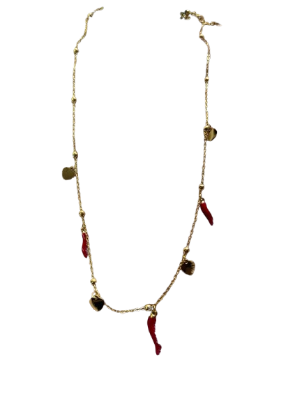 Collana corni e cuori