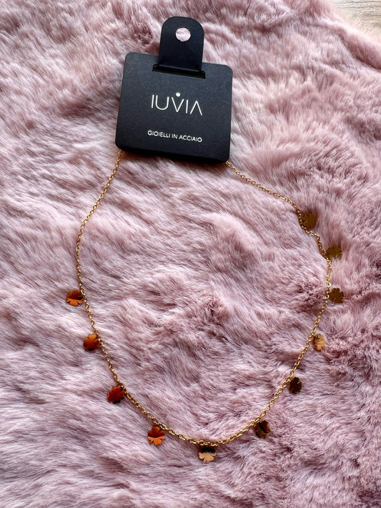 Collana charm quadrifogli