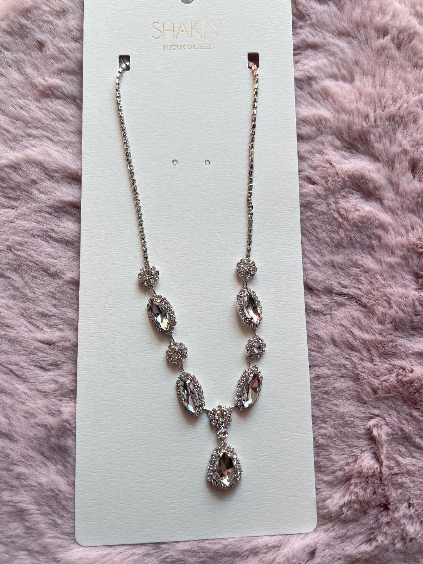 Collier goccia strass
