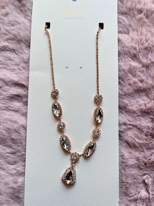 Collier goccia strass