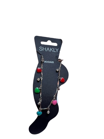 Cavigliera cuori smaltati