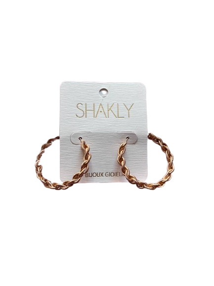 Orecchini treccia zigrinati