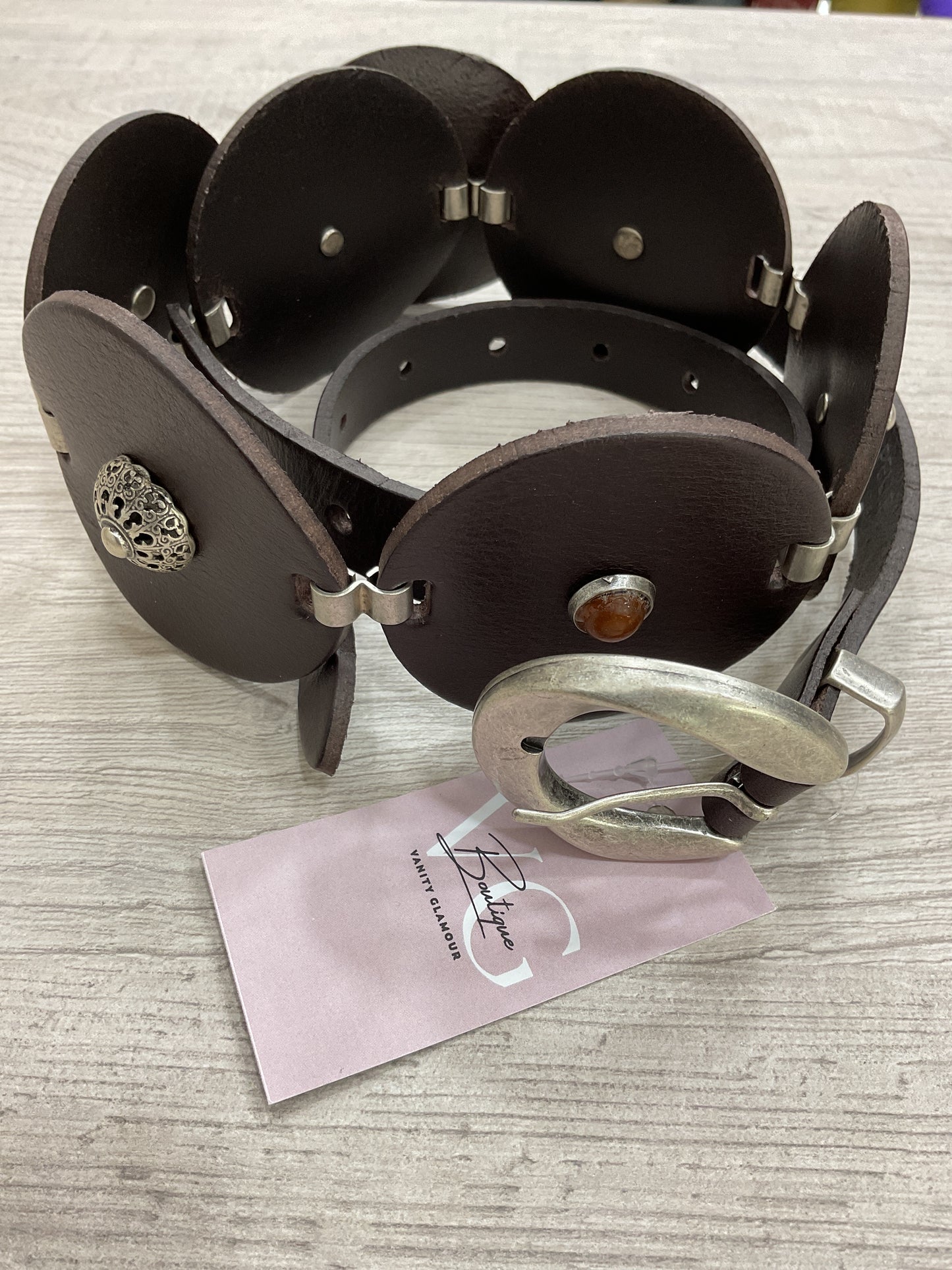 Cintura cocco in pelle