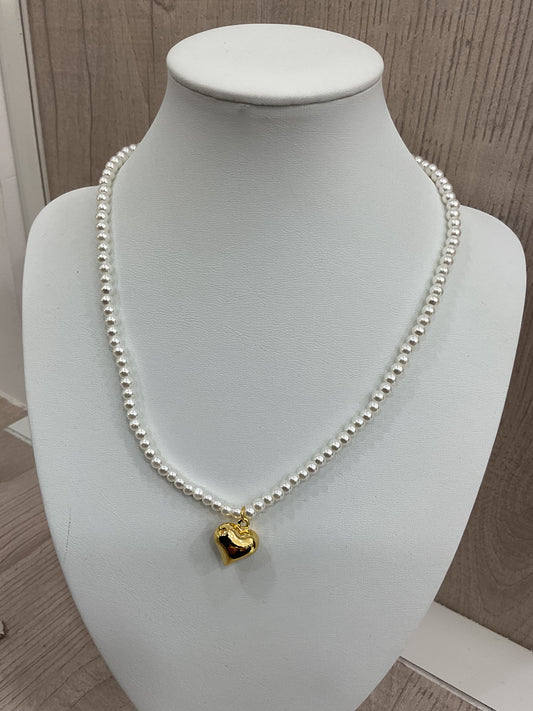 Collana perle cuore