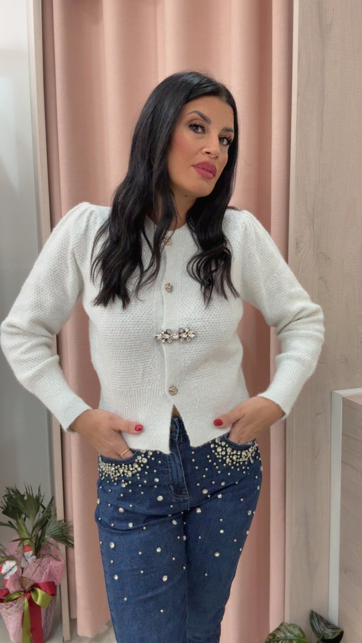Cardigan brillantino Jene’