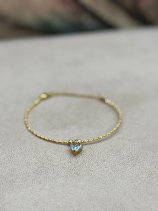 Braccialetto con cuore Swarovski