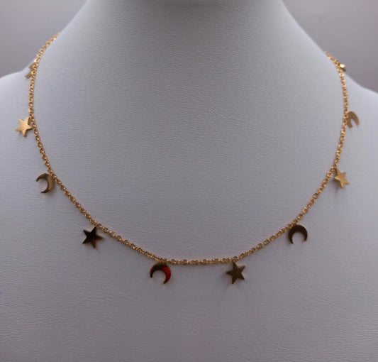 Collana stelle e lune