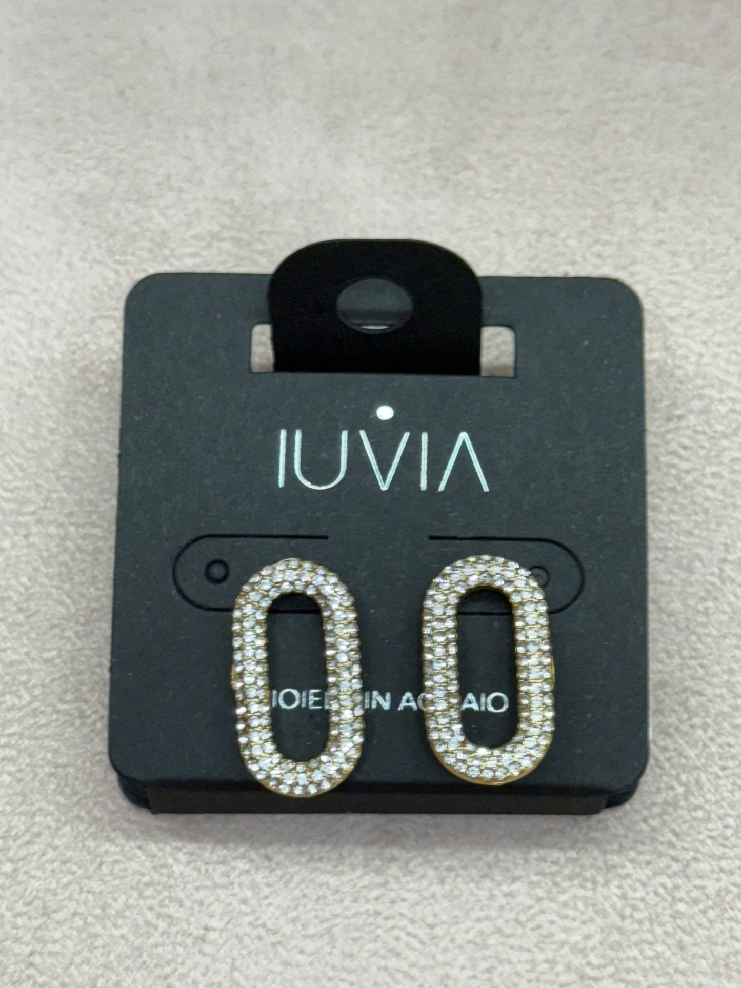 Orecchini ovali strass